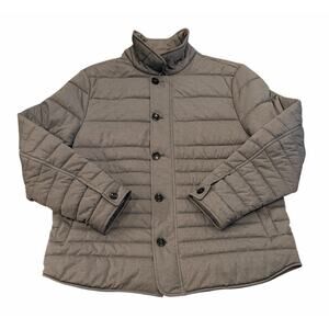 Crosby & Howard Men’s Grey Heather Quilted Puffer Jacket Size XL New